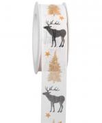 Ruban - Jardin des cerfs - Blanc (5 mt)