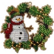 Couronne avec bonhomme de neige