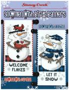 Snowmen With Birds Banners