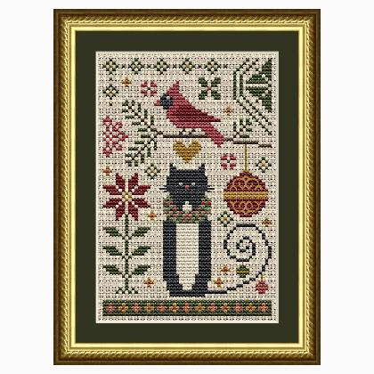 Cat And Cardinal Christmas