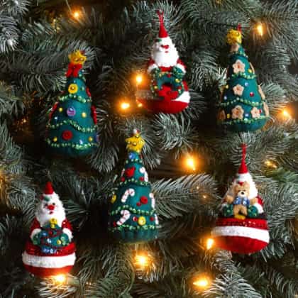 Kit Décorations en feutrine - Trésors de l\'Arbre du Père Noël