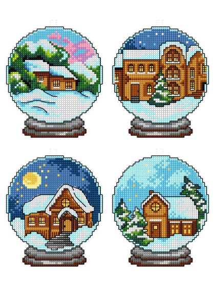 Boules de maison de Noël (4)