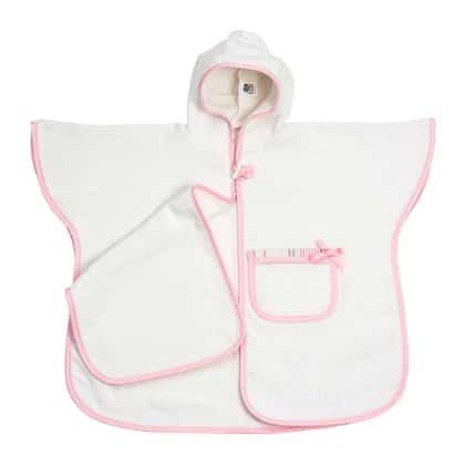 Robe de bain poncho 2-3 ans - Baloon Tales - Rose ciel
