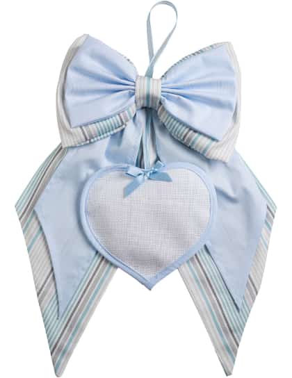 Ruban de naissance avec cœur - Baloon Tales - Bleu Ciel
