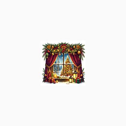 Christmas Window Celebrations Magnet