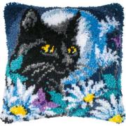 Coussin - Chat dans la nuit