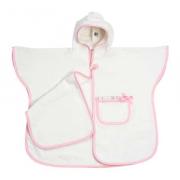 Robe de bain poncho 2-3 ans - Baloon Tales - Rose ciel