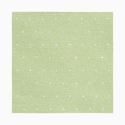 Lugana Evenweave 25ct. - Mini Dots - Vert / Blanc