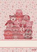 Serviette - Wooff - Rouge