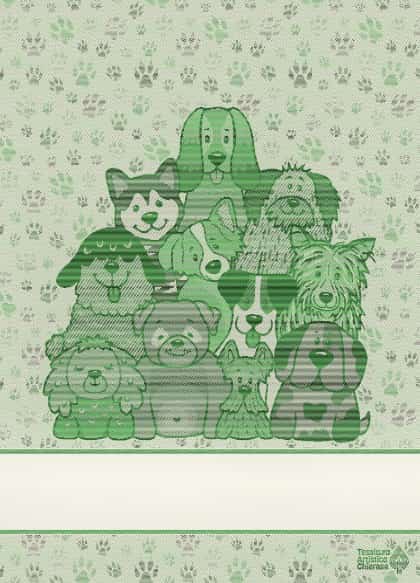 Serviette - Wooff - Vert