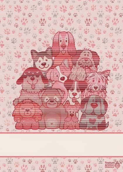 Serviette - Wooff - Rouge