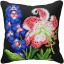 Coussin - Fleurs sur fond noir