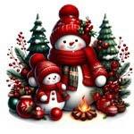 Snowmen Family Magnet