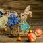 Lapin avec fleurs