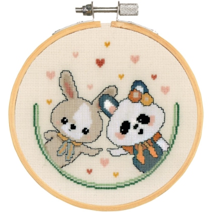 Panda and bunny love