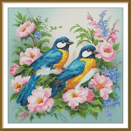 Oiseaux en fleurs