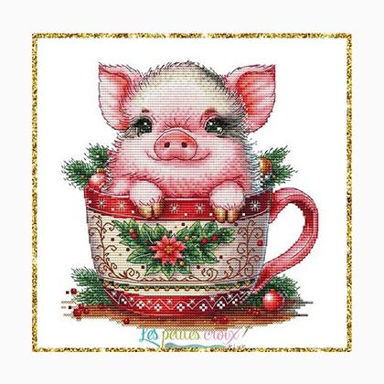 Christmas Animals Cups Pig