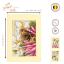 Cartes à broder - Dahlia rose