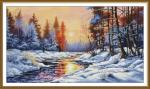 Coucher de soleil en hiver