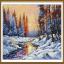 Coucher de soleil en hiver