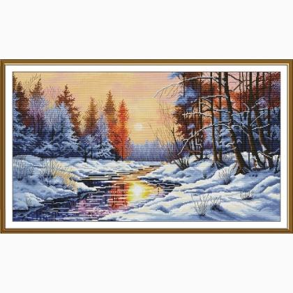 Coucher de soleil en hiver