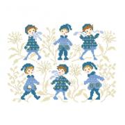 Enfants manteaux jacquard bleu !