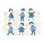 Enfants manteaux jacquard bleu !