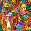 Chats de couleurs