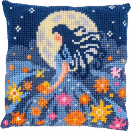Coussin - Fille avec la lune