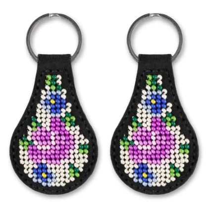 Porte-clés - Fleur violette