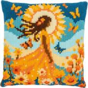 Coussin - Fille avec le soleil