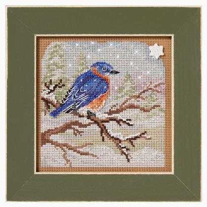 Winter Series - Snowy Bluebird