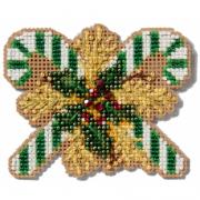 Seasonal Ornament: Green Candy Canes