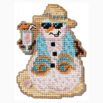 Seasonal Ornament: Snowman Vacation