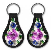 Porte-clés - Fleur violette