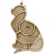 Boîte de rangement pour perles – Chat à motifs