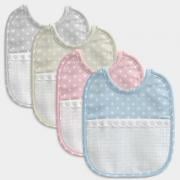 Bavoir à pois - Crème