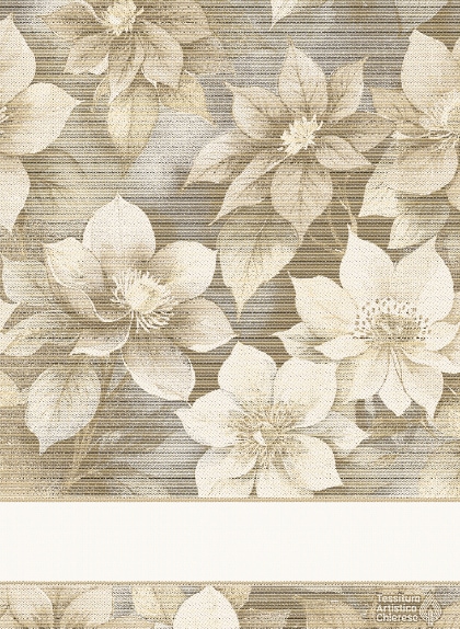 Serviette - Fiori di Natale - Or-Ecru Lurex