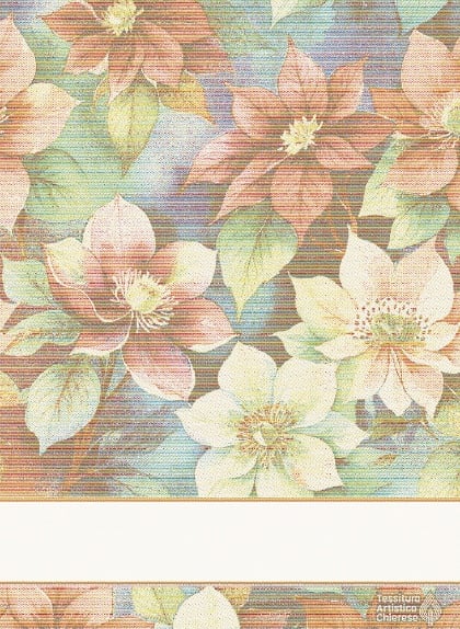 Serviette - Fiori di Natale - Or-Multicolor Lurex