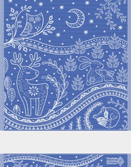 Serviette - Incanto - Bleu Lurex
