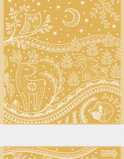 Serviette - Incanto - Jaune Lurex