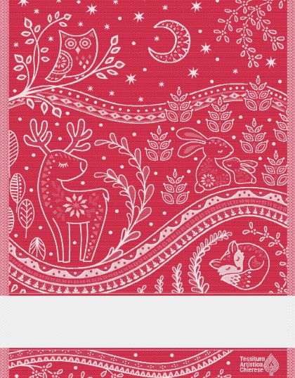Serviette - Incanto - Rouge Lurex