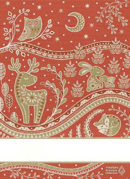Serviette - Incanto - Rouge-Vert