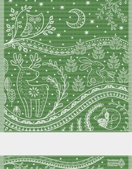 Serviette - Incanto - Vert Lurex