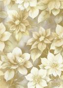 Serviette - Fiori di Natale - Or-Ecru Lurex - NO Aida