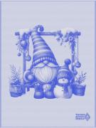 Serviette - Eldrin - Bleu - NO Aida