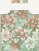 Tablier - Fiori di Natale - Or-Vert-Rouge Lurex