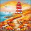 Le chemin du phare fleuri