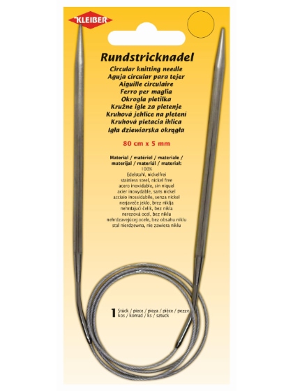 Aiguilles à tricoter circulaires – 80 cm x 5 mm