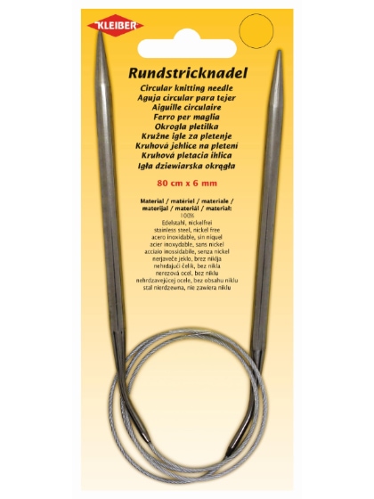 Aiguilles à tricoter circulaires – 80 cm x 6 mm